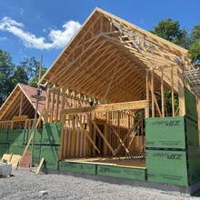 Luxury home under construction in Manchester, Vermont